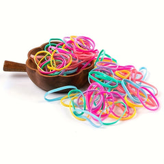 130 Pack Girls Cartoon Ruffled Hair Ties Elastic Hair Accessories