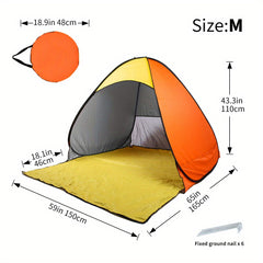 Fully Automatic Portable Beach Tent Sun Protection Lightweight