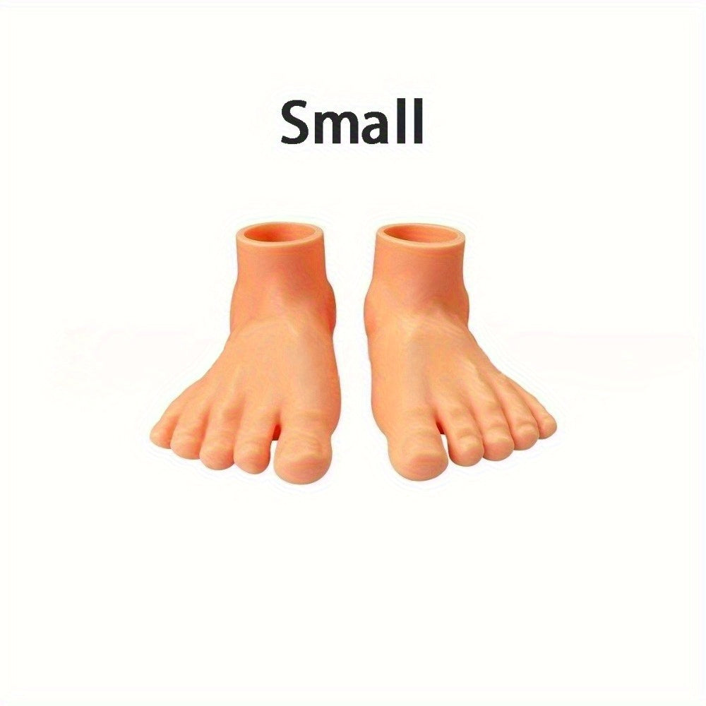 4pcs Puppet Feet Toe Puppets Prank Feet for Family & Party Entertainment