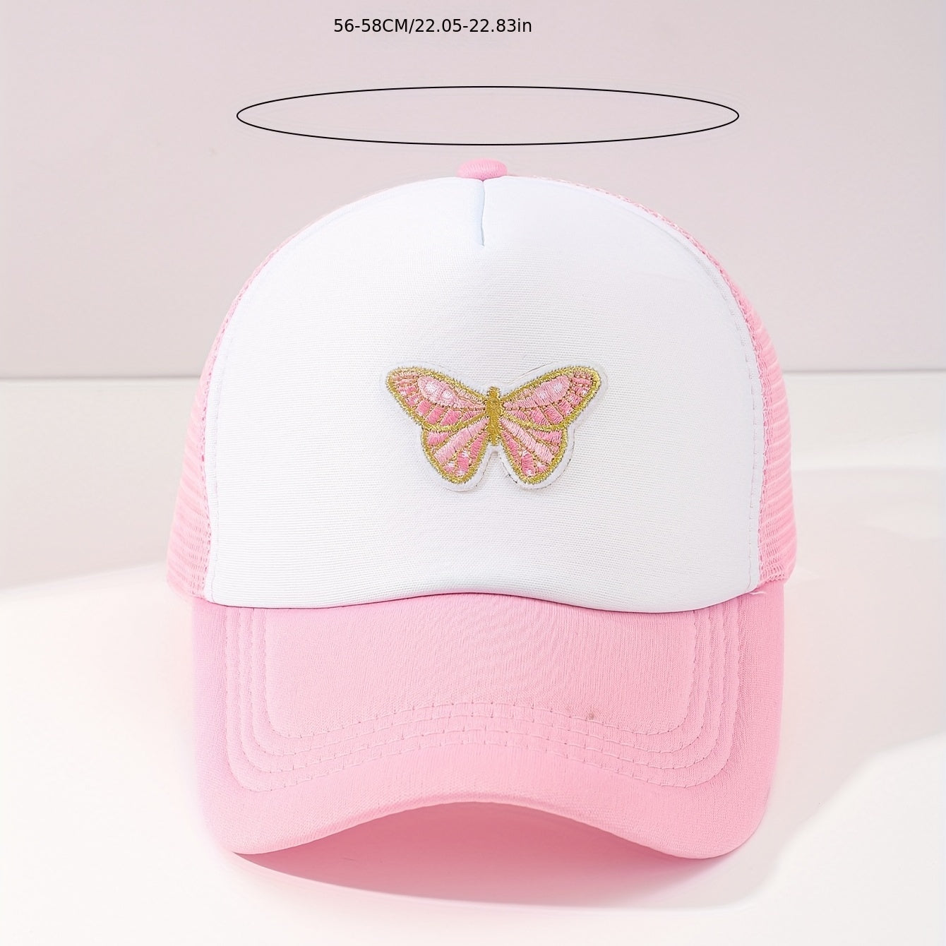 Butterfly Embroidery Mesh Baseball Cap for Couple