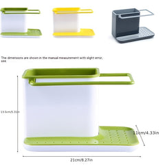 Kitchen Sponge Storage Rack - Dish Soap and Cleaning Supplies Organizer