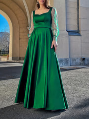 Wedding Guest Dress Women's Plus Lantern Sleeve Maxi Party Dress