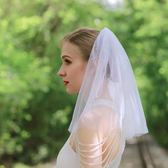 Vintage Bridal Tiara Veil Faux Pearl Wedding Accessory