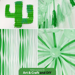 8 Rolls Green And Crinkle Paper Ribbon 199 95 Meter Value Pack