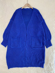 Casual Cardigan Women's Solid Lantern Sleeve Open Front Cardigan