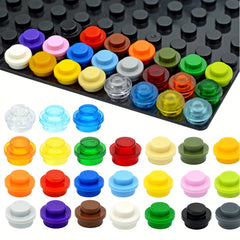 250pcs Building Blocks Plate Round 1x1 Dot DIY Bricks Toy