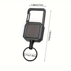 Metal Square Keychain Retractable Hanging Buckle Key Chain
