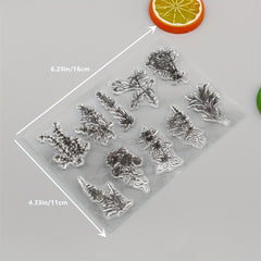 Plant DIY Silicone Clear Stamp for Scrapbooking Crafts