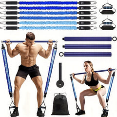 Portable Pilates Kit 3 Section Resistance Band 20-120 LBS