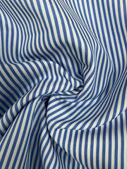 Stripe Print Button Up Long Sleeve Blouse