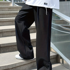 Men's Loose Fit Mopping Trousers Casual Straight Leg Pants