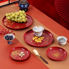 Chinese Style Fruit Plate Storage Box Room Decor