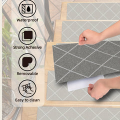 Classic Striped Floor Stickers Non-slip Self-adhesive Home Decoration