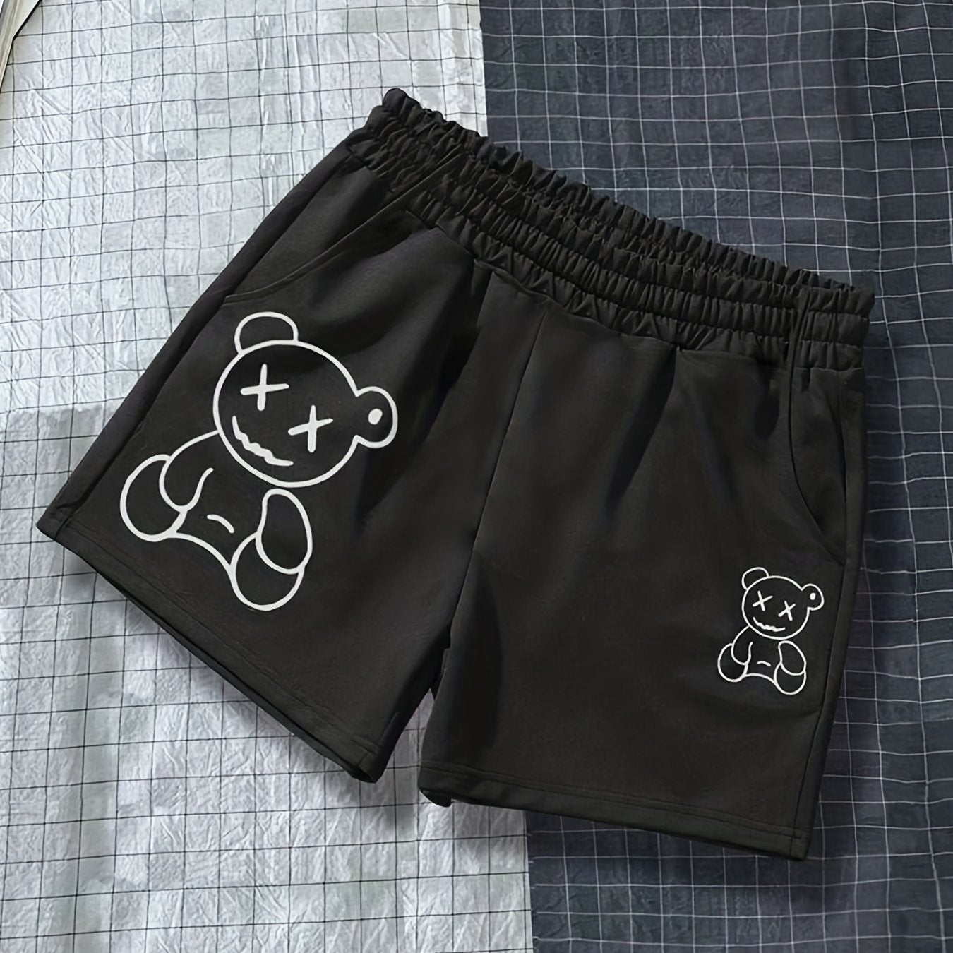 Bear Print Boys Comfortable Quick Drying Shorts for Summer