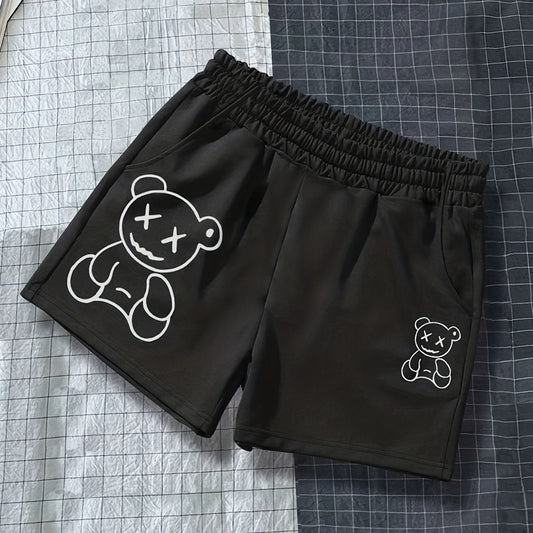 Bear Print Boys Comfortable Quick Drying Shorts for Summer