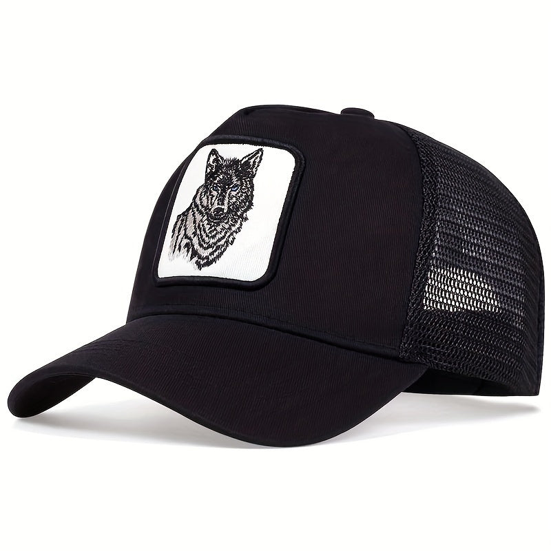 Men's Wolf Pattern Baseball Cap Adjustable Hat Spring Autumn Summer
