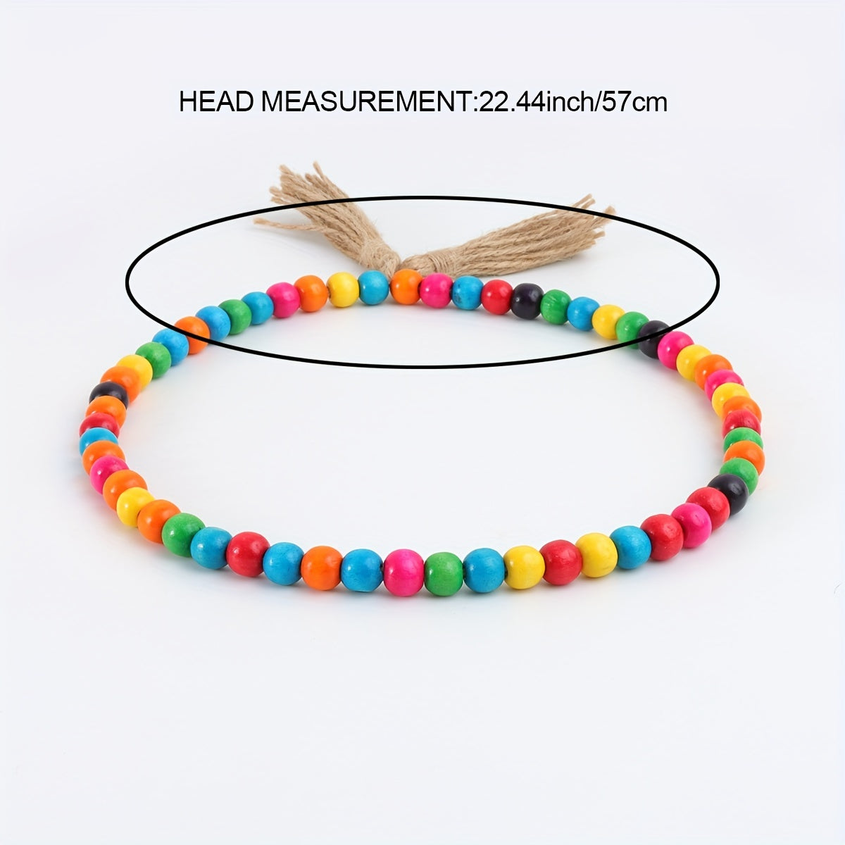 Retro Literary Style Hat Circle Beads String Ornament