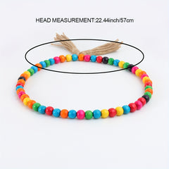 Retro Literary Style Hat Circle Beads String Ornament