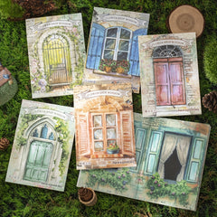 20pcs Retro Floral Window Deco Material