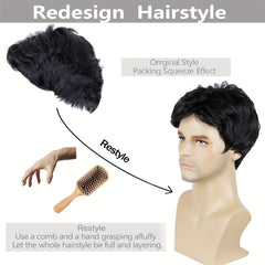 Men's Dress Up Short Wig Hair Extension for Parties