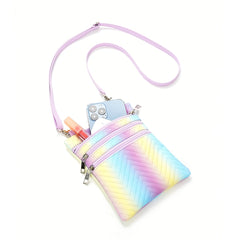 Girls Mini Quilted Crossbody Bag Waterproof Shoulder Bag Coin Purse Wallet