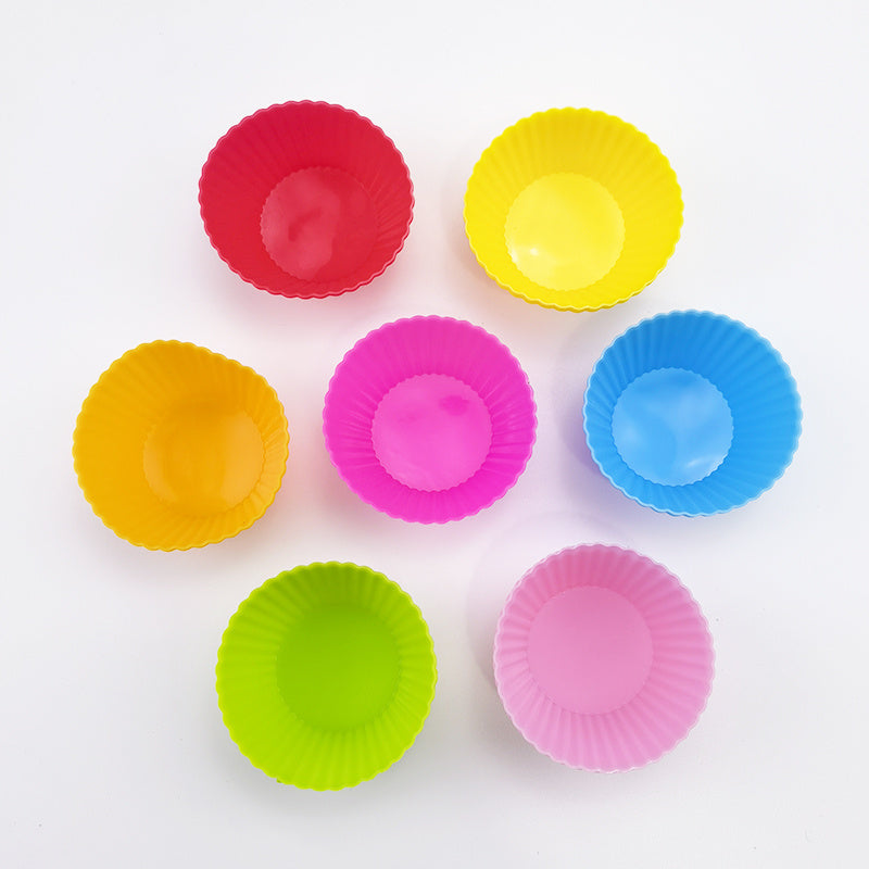 7pcs Silicone Muffin Cupcake Molds - Bake Delicious Treats with Ease