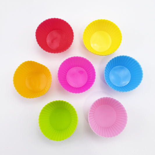 7pcs Silicone Muffin Cupcake Molds - Bake Delicious Treats with Ease