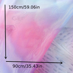 Gradient Encrypted Organza Rainbow Puffy Skirt Fabric 0.91m x 2.74m