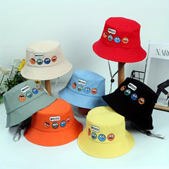 Kids Cartoon Print Bucket Hat Fisherman Hat Wide Brim for Sunscreen