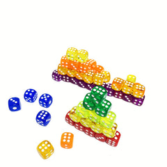 12mm Translucent Game Dices for Table Board Game - Set of 6