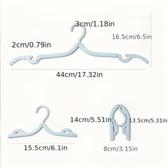 4pcs Folding Clothes Hanger Portable Non-slip Clothes Rack