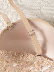 3pcs Lace Push Up Bras Comfy & Breathable Women's Lingerie