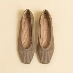 Women's Knit Ballet Flats Soft Sole Slip On Shoes Casual Driving