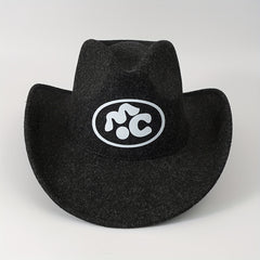Western Cowboy Hat Y2K Solid Jazz Fedora Cap Rolled Brim Cowgirl Sun Hats