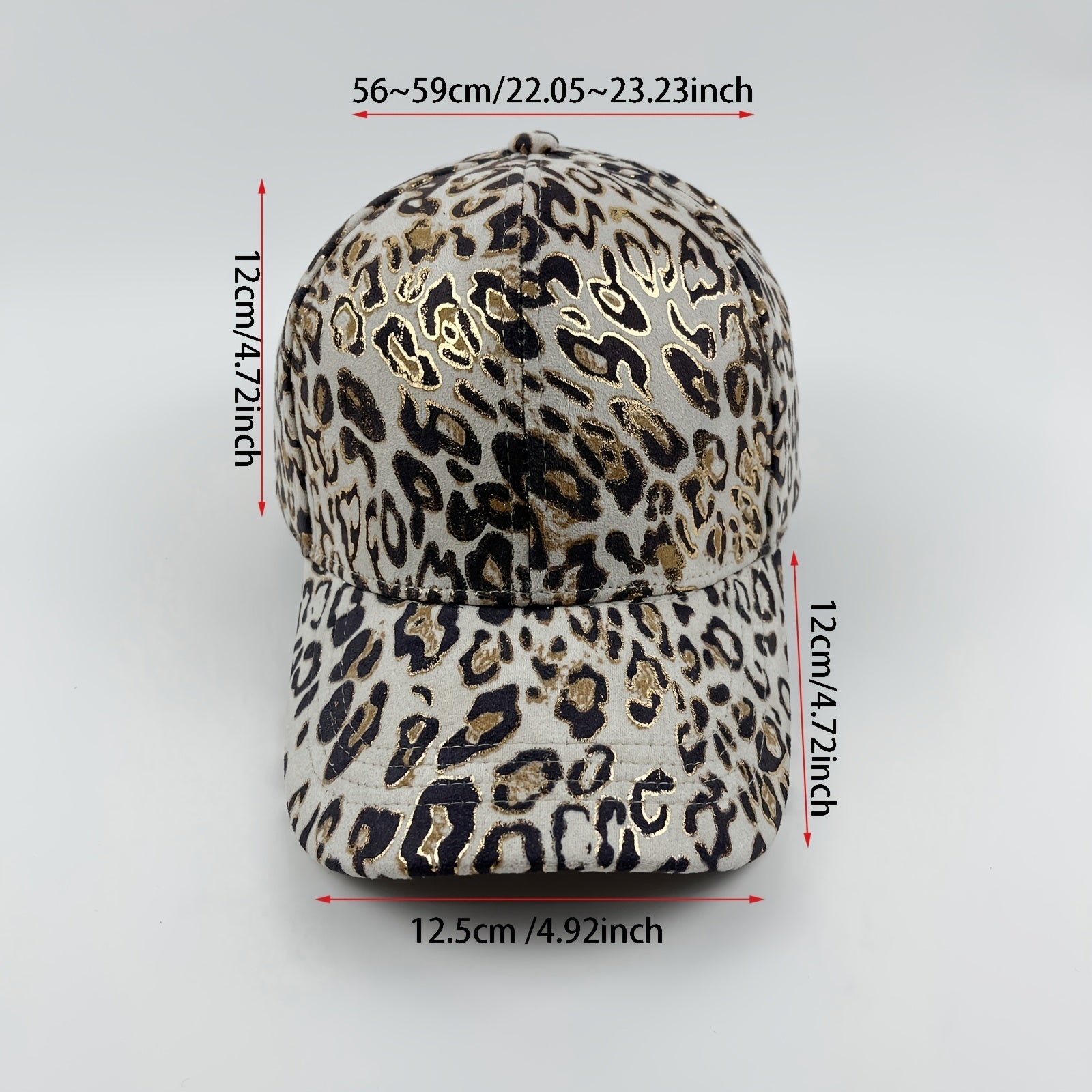 Leopard Hot Stamp Baseball Cap Y2K Sports Hat Women Vintage Dad Hats