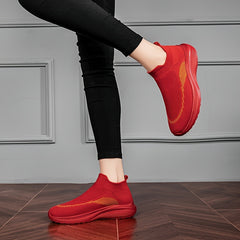 Women's Solid Slip on Sports Shoes Walking Shoes