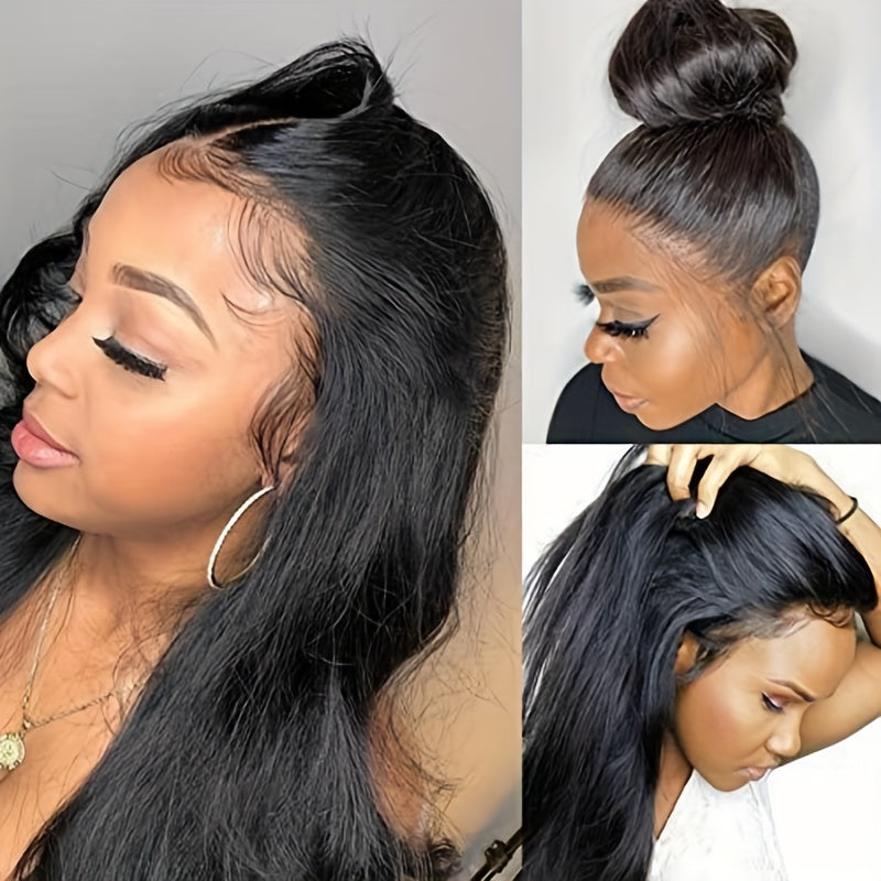 Brazilian Straight 360 Full Lace Frontal Human Hair Wig Pre Plucked Transparent