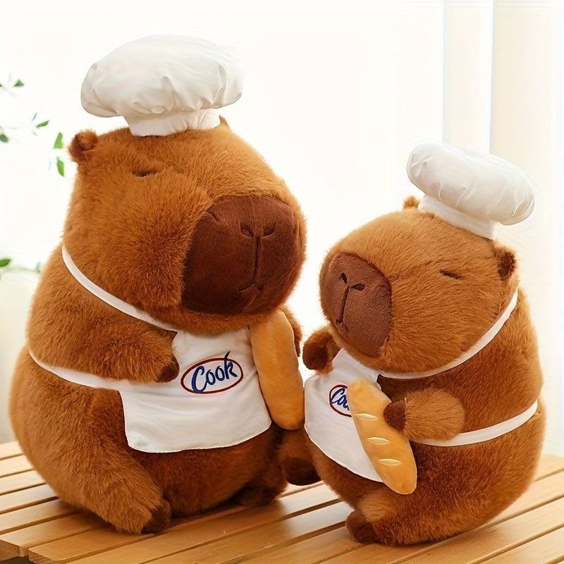 Chef Bread Capybara Plush Toy Soft Adorable Anime Stuffed Animal Gift
