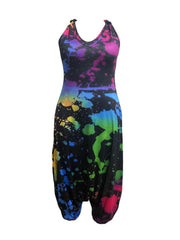 Plus Size Casual Jumpsuit Women's Plus Floral Print V Neck Jumpsuit