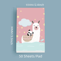 1pc Sticky Notes Memo Pads, 6.1x8.89cm Self-Stick Pads, 50 Sheets/Pad