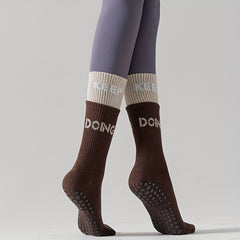 Women's Double Loop Tube Socks Non Slip Medium Tube Sports Socks