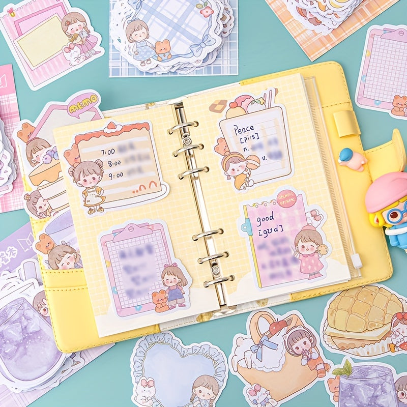 100 Sheets Cartoon Note Paper for Student Handbooks and Decorations