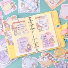 100 Sheets Cartoon Note Paper for Student Handbooks and Decorations