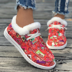 Women's Christmas Style Snow Boots Non Slip & Warm