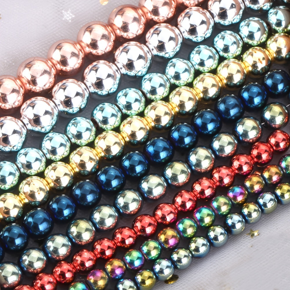 Natural Hematite Stone Round Beads for Jewelry Making