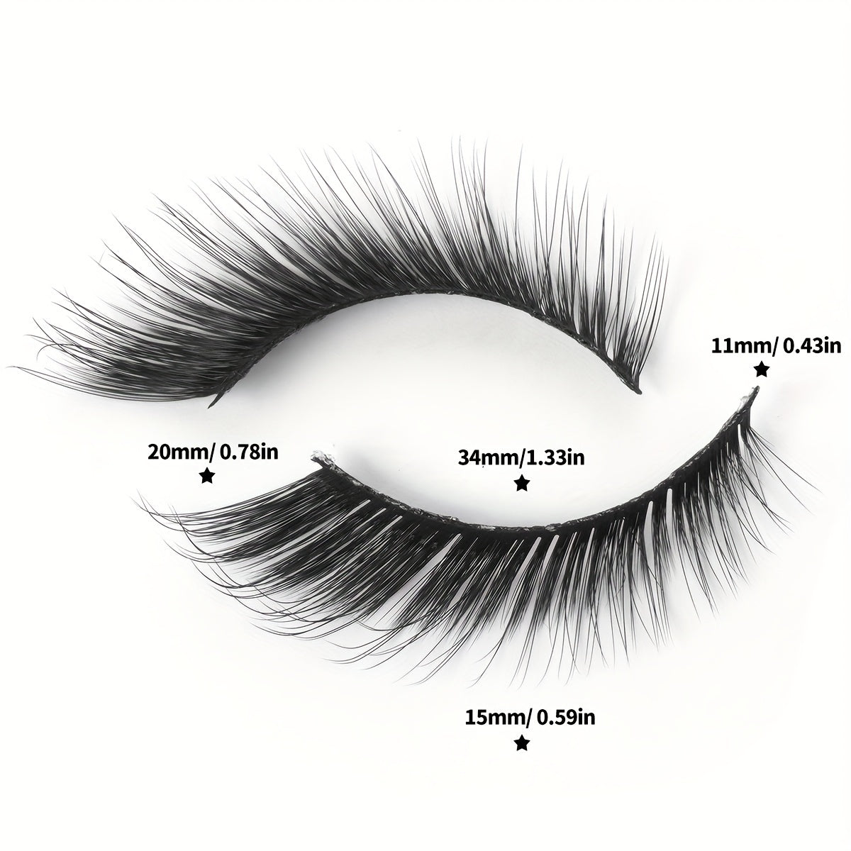 7 Pairs Fox Eye False Eyelashes Natural Cat Eye Lashes 3D Faux Mink