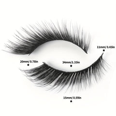 7 Pairs Fox Eye False Eyelashes Natural Cat Eye Lashes 3D Faux Mink