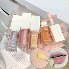 Bear Lip Lip Gloss Light Jelly Plumping Clear Moisturizing Lipstick