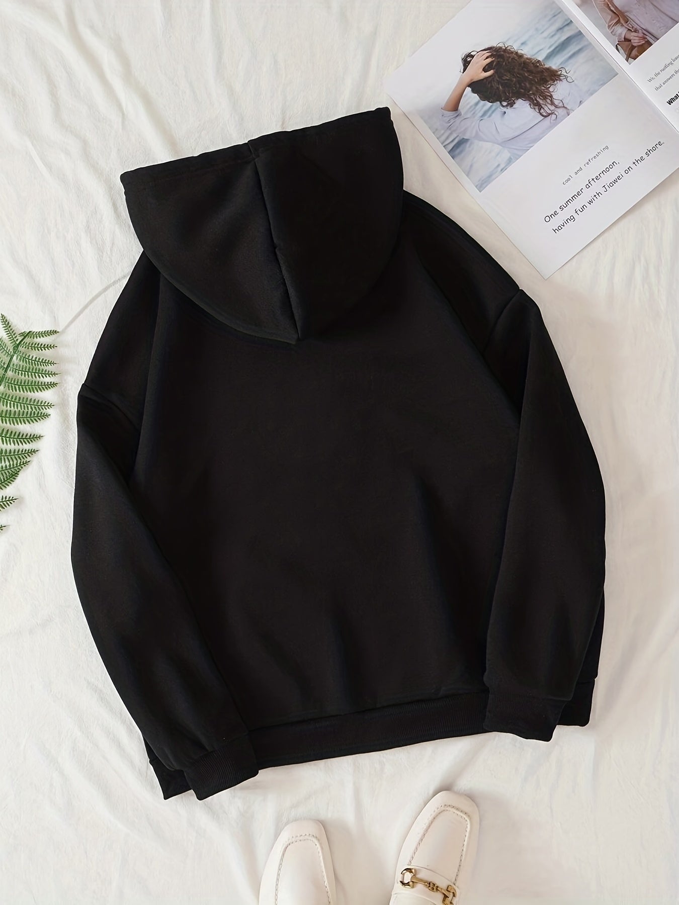 Flamingo Print Hoodie Long Sleeve Sweatshirt
