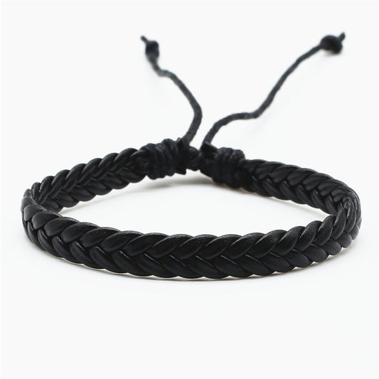 Coffee Leather Bracelet Men's Jewelry